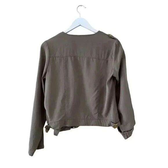 Mohito Basic Olive Army Green Front Zipper Chic Modern Soft M ( EU 40) #1626 - Picture 8 of 15